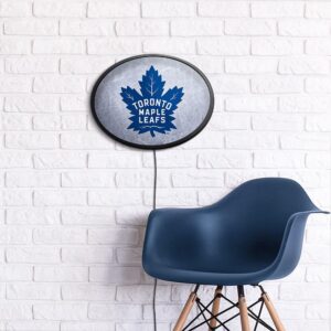 Toronto Maple Leaf: Ice Rink - Officially Licensed NHL Oval Slimline Illuminated Wall Sign 14" x 18" by Fathead