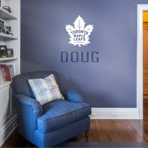 Toronto Maple Leafs: Stacked Personalized Name - Officially Licensed NHL Transfer Decal in White/Blue (39.5"W x 52"H) by Fathead
