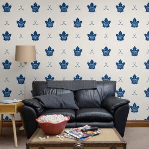 Toronto Maple Leafs: Sticks Pattern - Officially Licensed NHL Removable Wallpaper 12" x 12" Sample by Fathead