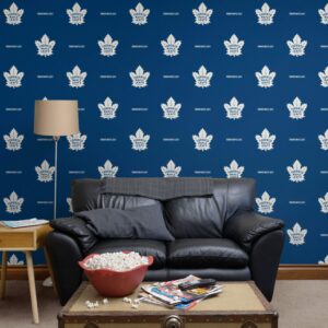 Toronto Maple Leafs: Stripes Pattern - Officially Licensed NHL Removable Wallpaper 12" x 12" Sample by Fathead
