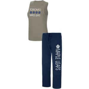 Women's Concepts Sport Gray/Navy Toronto Maple Leafs Meter Tank Top & Pants Sleep Set