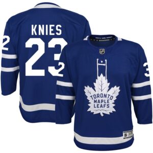 Matthew Knies Youth Blue Toronto Maple Leafs Home Premier Custom Jersey