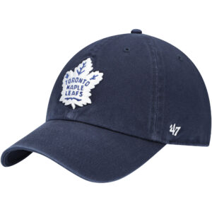 Men's '47 Navy Toronto Maple Leafs Team Clean Up Adjustable Hat