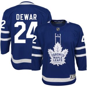 Connor Dewar Youth Blue Toronto Maple Leafs Home Premier Custom Jersey