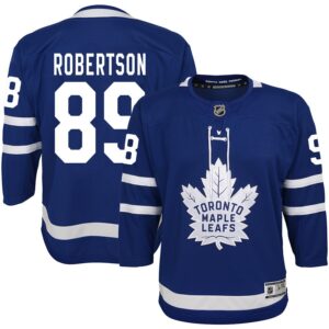 Nicholas Robertson Youth Blue Toronto Maple Leafs Home Premier Custom Jersey
